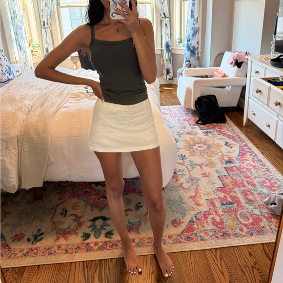 Free People White linen mini skort - Picture 4 of 5